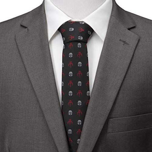 Mando Black Red Men's Tie - The Mandalorian Official Merch