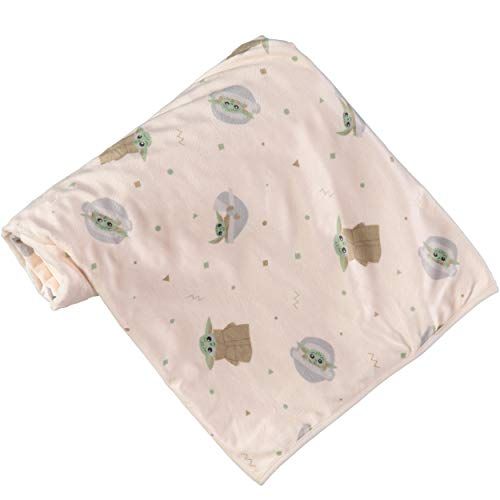 Baby Unisex Plush Blanket – Baby Yoda, OffWhite/Green, 0-12 Months