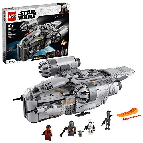 Mandalorian Starship Toy The Razor Crest 75292 with Baby Yoda Minifigure - Gift for Kids