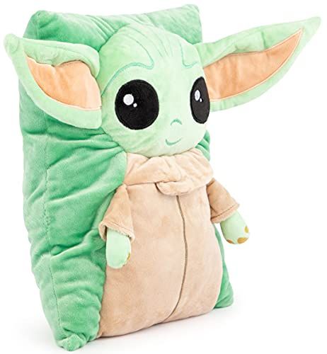 Mandalorian Baby Yoda Grogu 3D Snuggle Pillow 15" - Super Soft