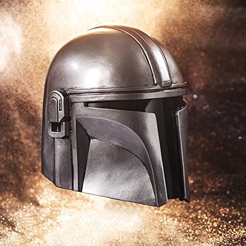 Men Helmet Deluxe Mandalorian Helmet Resin Full Head Mask for Men - Halloween Cosplay Costume Accessories