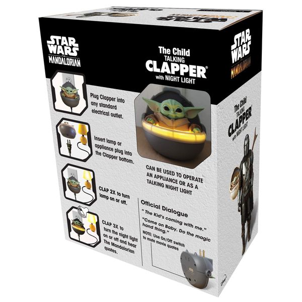 The Child Baby Yoda Talking Night Light, Wireless Sound Activated, Clap Detection