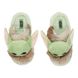 3D Grogu Character Head Adult Green & Brown Plush Slippers - XXL Extra Large